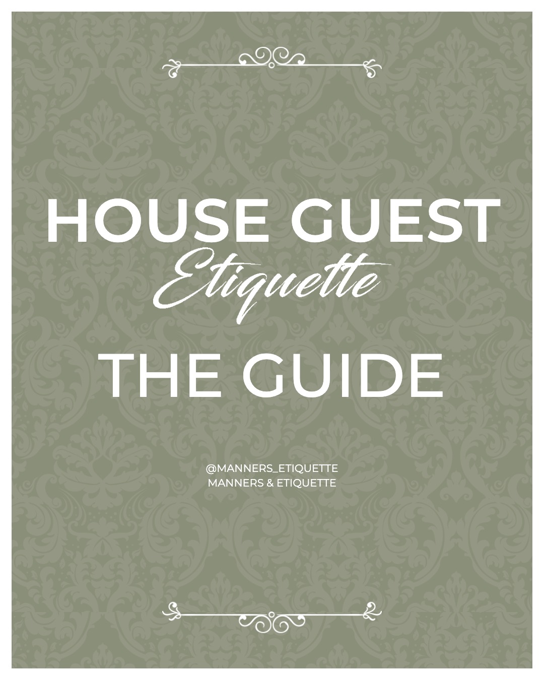 House Guest Etiquette: the cover of the guide in the style of the Instagram series.